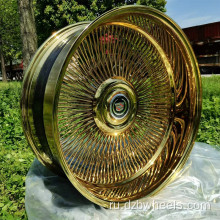 Проволочные диски 22 -дюймовые золотые сплавные колеса
